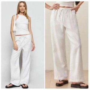 Reformation Olina Pant Linen Pull On Minimalist Contemporary Lagenlook S